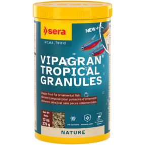   Sera Vipagran Nature | Lassan süllyedő granulált alapeleség díszhalak számára – 1000 ml / 370 g