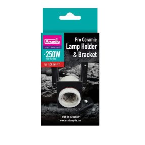   Arcadia | Ceramic Lamp Holder Bracket | Kerámia lámpatartó és konzol terráriumi hüllők számára – E27 foglalat
