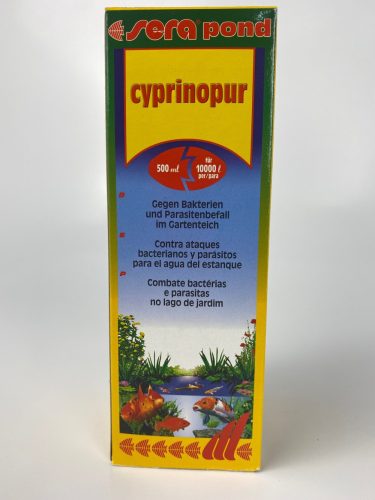 Sera Pond Cyprinopur | Széles spektrumú tóvízkezelő szer bakteriális fertőzések és paraziták ellen – 500 ml