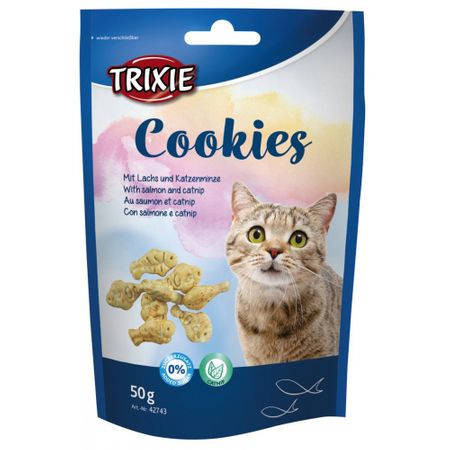 Trixie | Cookies | Jutalomfalat | Lazac, macskamenta - 50 g