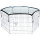 Trixie Outdoor Run | Galvanizált fém kifutó védőhálóval rágcsálók számára – 6 db 63 × 58 cm-es elem