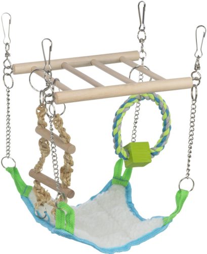 Trixie Suspension Bridge | Függőhíd és függőágy rágcsálók számára – 17 × 22 × 15 cm
