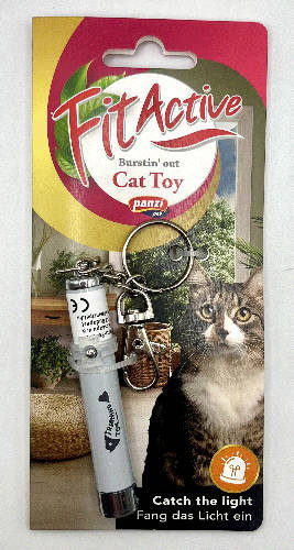 Fitactive Catch the Light LED Pointer | LED-es lézeres játék hal motívummal macskák részére – 8 cm