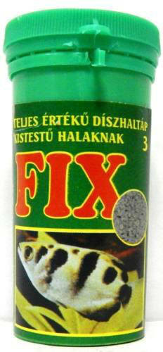 Fix 3 | Teljes értékű szemcsés díszhaltáp (zöld) kistestű halak részére – 50 ml