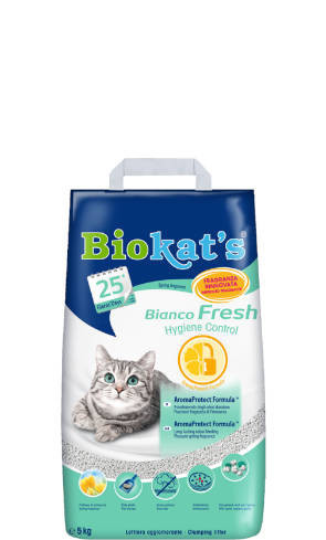 Gimpet Biokats Bianco Fresh | Csomósodó macskaalom friss illattal - 5 Kg