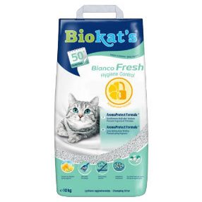   Gimpet Biokats Bianco Fresh | Csomósodó macskaalom friss illattal - 10 Kg