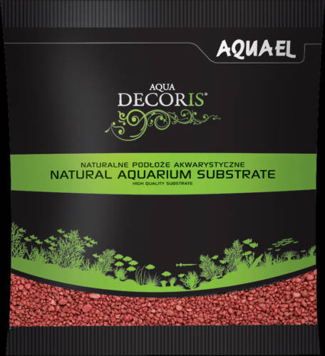 AquaEl Decoris Red | Akvárium dekorkavics (piros) - 1 Kg