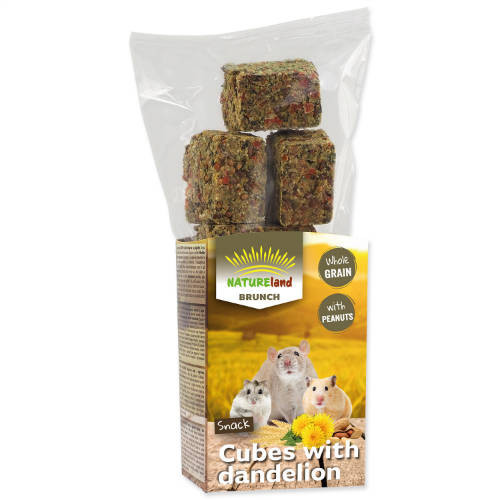 NatureLand Cubes with dandelion | Kiegészítő eleség rágcsálóknak | Pitypangos - 90 g