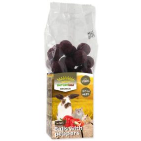   NatureLand Balls with Spinach | Paprikagolyó rágcsálóknak - 150 g