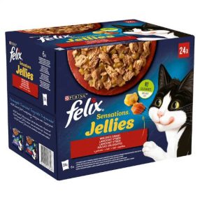   Felix | Sensations Jellies - aszpikos macska eledel - házias válogatás - 24x85g