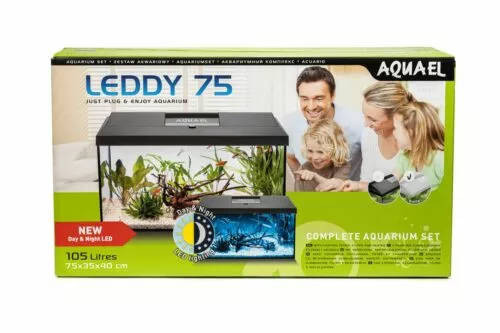 AquaEl Leddy Plus 75 Day&Night black | Akvárium szett (fekete) - 75x35x40 cm