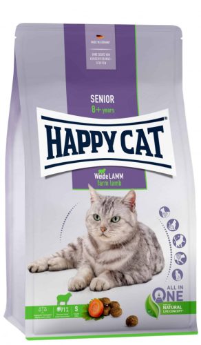 Happy Cat Senior Eeide-Lamm | Bárány ízű száraz macskatáp - 4 Kg