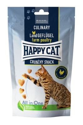 Happy Cat Crunchy Snack Farm Poultry | Baromfi ízű jutalomfalat macskáknak - 70 gramm