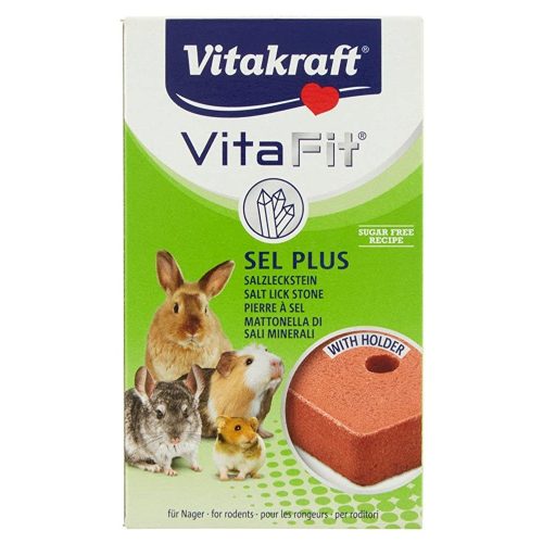 Vitakraft Vita Fit® Sel-plus Salzleckstein | Nyalósó (ásványi anyagokkal) rágcsálóknak - 40 g