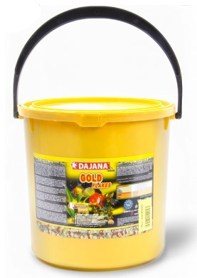 DAJANA | GOLD  | Lemezes haltáp vödrös - 10 L