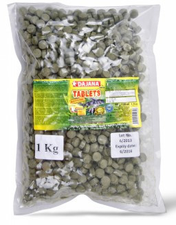 DAJANA | TABLETY | Tabletta süllyedő, haltáp - 1 Kg