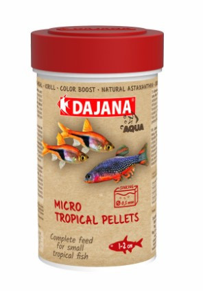 Dajana |  Micro Tropical Pellets | Mikró trópusi pellet, haltáp - 250 ml