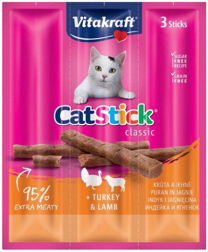 Vitakraft | Cat Stick Mini | Jutalomfalat | Pulyka, bárány - 3x6 g