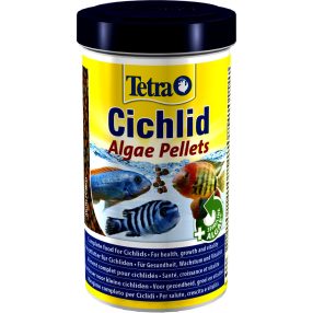   Tetra | Cichlid | Algae Pellets | Táplálék sügér és diszkosz halak számára - 500 ml