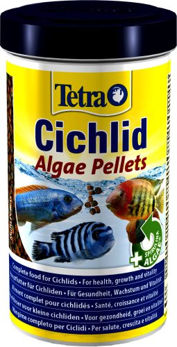 Tetra | Cichlid | Algae Pellets | Táplálék sügér és diszkosz halak számára - 500 ml