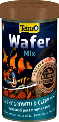 Tetra Wafer Mix | Kétféle prémium ostya aljzaton lakó halak és rákok számára – 250 ml