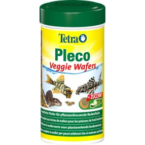   Tetra | Pleco | Veggie Waffers | Szemcsés eledel (növény) | Talajlakó díszhalak számára - 250 ml