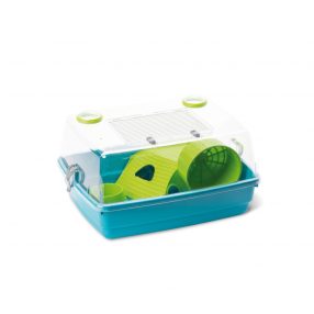   Junior Deluxe | Műanyag | Rágcsáló ketrec | Kék, szürke - 42x34x22 cm