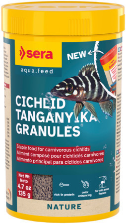 Sera Cichlid Tanganyika Granules | Színfokozó granulátum sügéreknek – 250 ml / 135 g