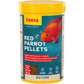   Sera Red Parrot Pellets Nature | Színfokozó úszó pellet papagájsügérek és más díszhalak számára – 250 ml