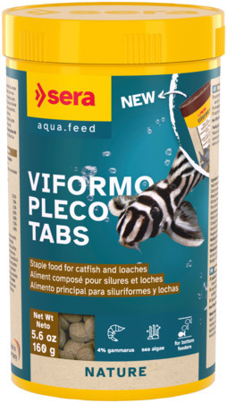 Sera Viformo Nature | Tablettás alapeleség harcsák és csíkfélék számára – 250 ml / 160 g / 700 db tabletta