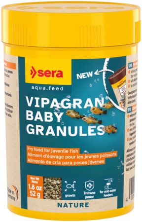 Sera Vipagran Baby | Prémium mikro-granulátum növendék díszhalak számára – 100 ml / 52 g