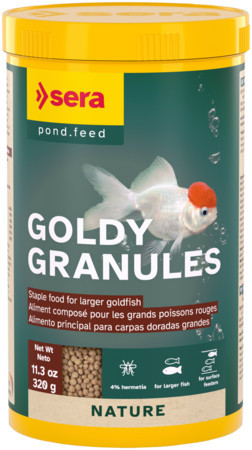 Sera Goldy Granules | Színfokozó granulált alapeleség aranyhalak és hidegvízi halak számára – 250 ml (80 g)