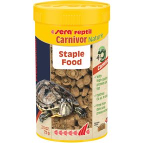   Sera Reptil Carnivor Nature | Teljes értékű hüllőtáp vízi teknősök és húsevő hüllők részére – 250 ml (72 g)