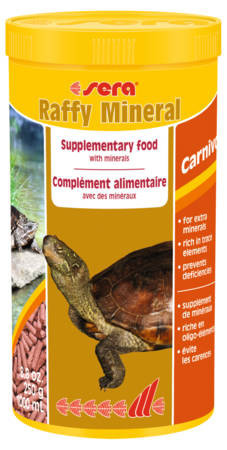 Sera Reptil Raffy Mineral | Ásványi anyagokban és vitaminokban gazdag kiegészítő eleség hüllőknek – 1000 ml / 250 g