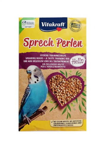 Vitakraft Vitality Plus – Kiegészítő eleség (Beszédserkentő) hullámos papagájok részére – 20 g