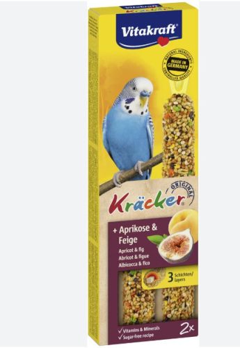 Vitakraft | Kräcker - Dupla rúd (sárgabarack, füge) hullámos papagájok részére - 60g