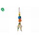 JK | Fa, rattan madárjáték luffa szivaccsal - 18 cm