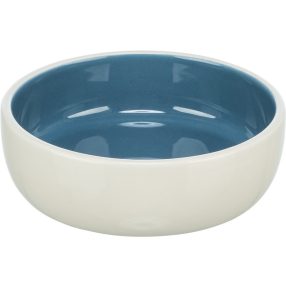  Trixie | Ceramic Bowl kerámia tál macskáknak – fehér, kék (0,3 l / Ø13 cm)