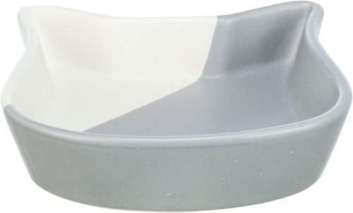 Trixie | Bowl Set - kerámia tál, macskák részére - 0,2x13 cm - szürke-fehér