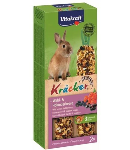 Vitakraft Kracker | Dupla rúd nyulaknak | Bodza-bogyók - 2x56 g