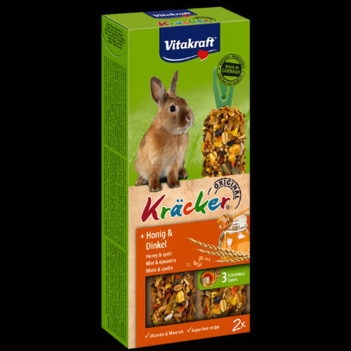Vitakraft Kracker Duplarúd – Méz & Tönköly | Kiegészítő eledel törpenyulaknak (2×56 g)