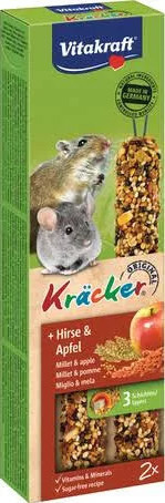 Vitakraft Kracker | Dupla rúd rágcsálóknak | Köles-alma - 60 g