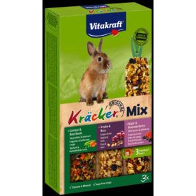   Vitakraft Kracker | Tripla rúd nyulaknak | Zöldség-mogyoró-erdei gyümölcs - 168 g