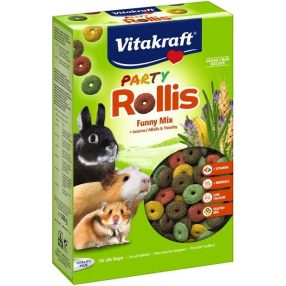   Vitakraft Rollis Party | Kiegészítő eledel rágcsálóknak | Lucerna-gabona-széna - 500 g