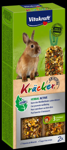 Vitakraft Kracker | Dupla ród nyulaknak | Herbal Active - 112 g