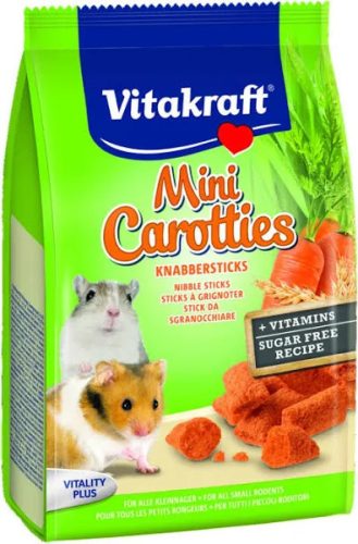 Vitakraft Mini Carotties | Kiegészítő eledel rágcsálóknak | Sárgarépás - 50 g