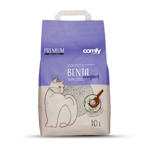 Comfy | Benta Compact Standard | Csomósodó, illatosított (levendula) macskaalom - 10 L