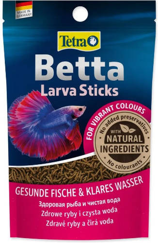 Tetra Betta Larva Sticks | Természetes szúnyoglárva formájú úszó táp – 5 g (tasakos kiszerelés)
