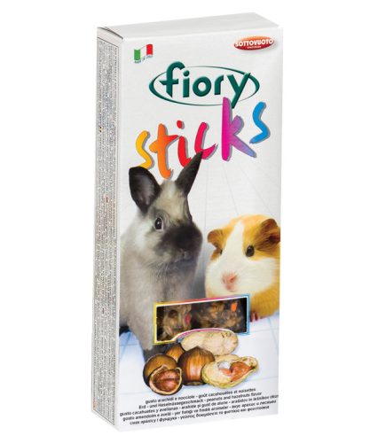 Fiory | Sticks for Dwarf Rabbits pean./haz. flavor | Rudak (2 db) nyúlaknak, mogyoró ízesítéssel - 100 g  