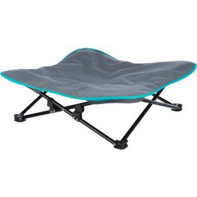   Trixie Camping bed for dog | Kemping ágy (szürke/petrolkék) kutyák részére, max:15 Kg - 69x20x69 cm 